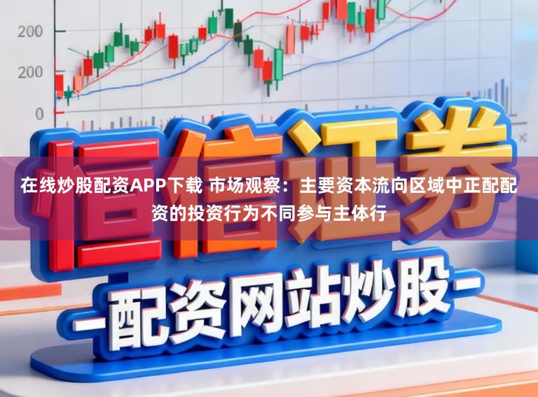 在线炒股配资APP下载 市场观察：主要资本流向区域中正配配资的投资行为不同参与主体行